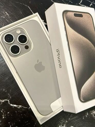 айфон дешевый телефон: IPhone 15 Pro, Жаңы, 256 ГБ, Кулакчындар, Заряддоочу түзүлүш, Коргоочу айнек, 100 %