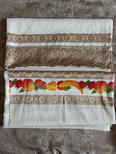 dəsmallar: Mətbəx üçün pərdə, 2 adet, 2x2mt, 2 adet ekstrə parça 2mtx75cm — 3