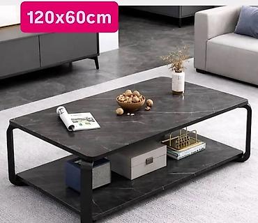 Stilski klub stolovi: Moderan klub sto za dnevni boravak – 120×60 cm - Dimenzije: 120 × 60 — 3