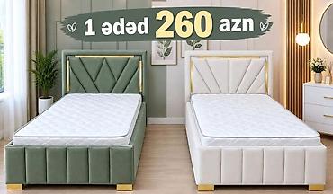 pambiq parca: Tək nəfərlik soft yataq çərçivəsi və döşək dəsti - Dizayn: Yumşaq — 7