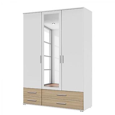 divar ref: Yeni, 2 qapılı, Güzgülü, Ağ, Açılan, Düz dolab — 10