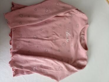 джинсы клёш: Детский топ, рубашка, цвет - Розовый, Б/у