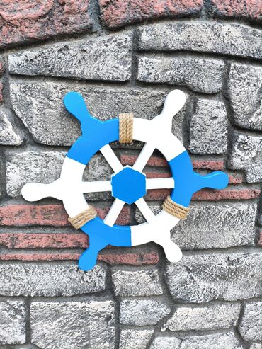 Digər ev dekoru: Dekorativ gəmi lövbər .şam ağacından hazırlanıb .ölçüsü 40*30 sm,hər — 7