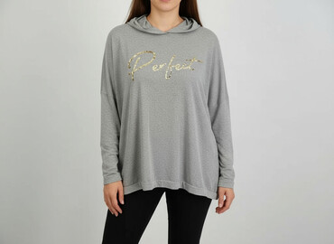 bluzy z fajnymi napisami: Women`s hoodie, size 6XL (EU 52)
