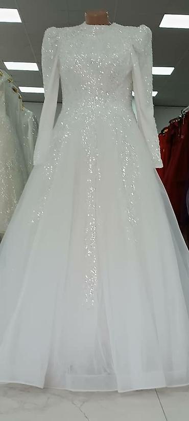 Свадебные платья: Свадебное платье, Закрытое, Мусульманское, Открытая спина, Русалка, Б/у — 4