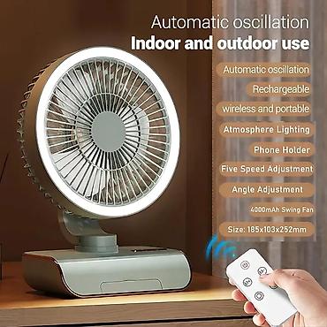 ventilatör: Ventilator Akkumulyatorlu masa ventilyatoru – uzaqdan idarəetmə və — 2