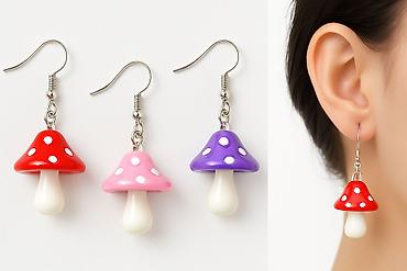 Бижутерия: Серьги сөйкөлөр У - грибочки ✨ Оригинальные серьги в форме — 5