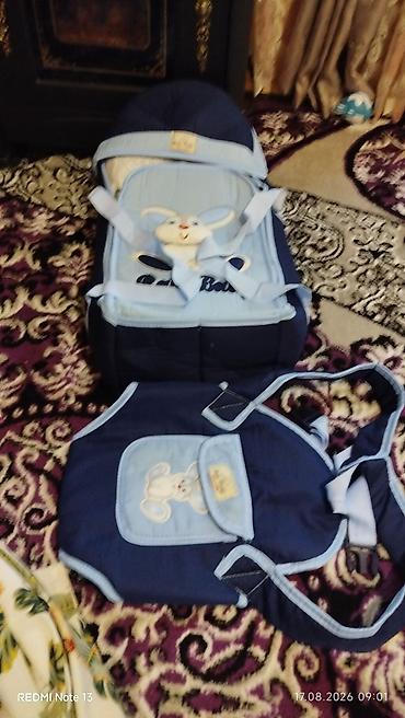 Uşaq dünyası: Uşaq üçün daşıma seti – Rain Baby - Rəng: tünd göy/çəhrayı-mavi — 1