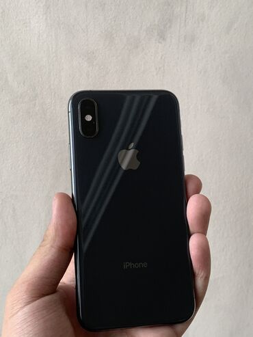 iphone xs телефон: IPhone Xs, Колдонулган, 64 ГБ, Matte Space Gray, Коргоочу айнек, Каптама, 77 %