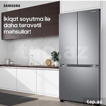 4 qapılı Samsung Soyuducu Satılır, rəng - Boz