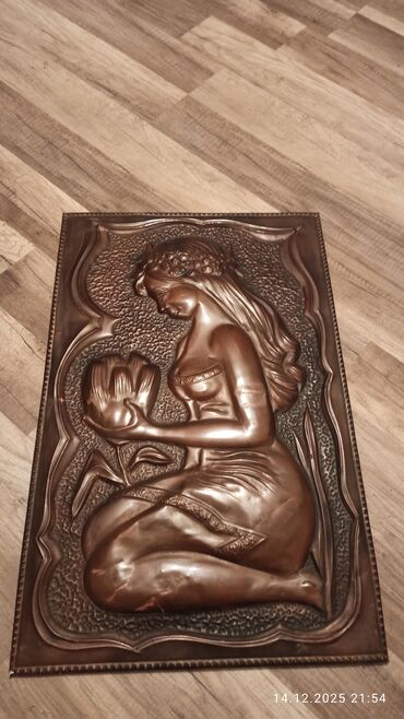 Digər ev dekoru: Dekorativ dairəvi mis relyef panel Azərbaycan rəqs edən qız ideal — 6