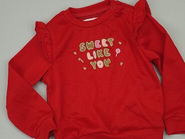 krótkie czerwone spodenki: Sweatshirt, Fox&Bunny, 12-18 months, condition - Very good