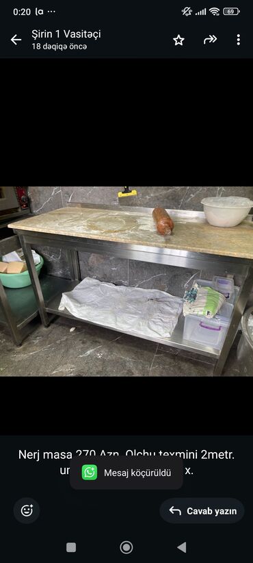 Sifarişlə dolablar: Nerj masa 270 Azn. Olchu texmini 2metr. unvan Chapayev. Shirin x