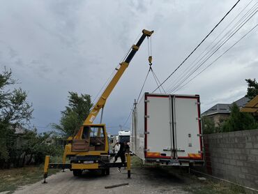 Услуги манипулятора: Кран услуга Стрела 21 метр Контейнер вагон бухта кирпич кум шагыл — 11