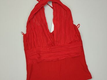 czerwona bluzki w serek: Blouse, L (EU 40), condition - Very good