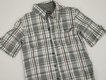 mohito koszula w kratę: Shirt 10 years, condition - Very good, pattern - Cell, color - Grey