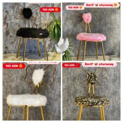 Zərif dizaynlı “kəpənək” arxalı oturacaq - Arxa hissə kəpənək