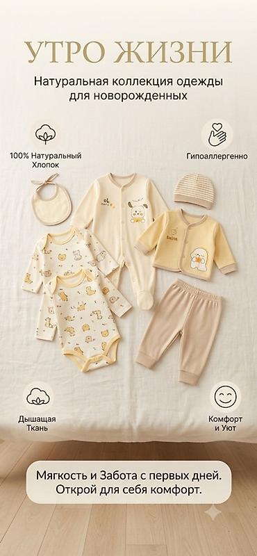 штаны кожаные: Натуральная коллекция одежды для новорождённых «Утро жизни». - 100% — 1