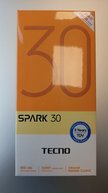go pro 8: Tecno Spark 30, 256 GB, İki sim kartlı, Face ID, Zəmanət
