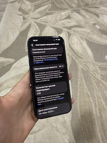 samsung 52: IPhone 17 Pro, Б/у, 256 ГБ, Синий, Защитное стекло, Чехол, Кабель, 96 % — 5