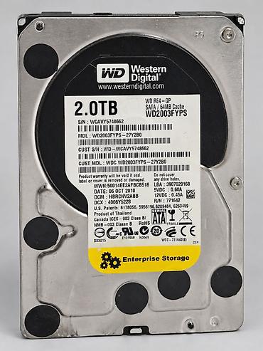 disklerin satisi: Daxili Sərt disk (HDD) Western Digital (WD), 2 TB, 7200 RPM, 3.5", İşlənmiş — 3