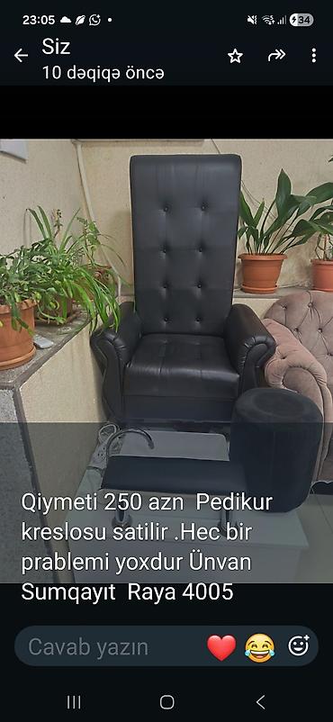 salon arabası: Pedikür kreslosu və aksesuarları - Yüksək arxalı, düyməli dizayna — 1
