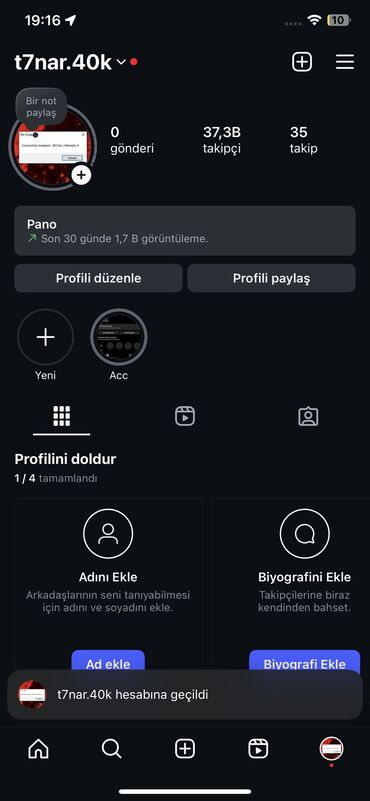 bmw 5 серия 545i mt: İnstagram Hesabı Satılır 37k