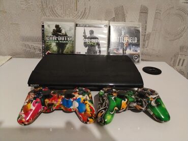 PS3 (Sony PlayStation 3): Ps3 super silim Çox az və səliqəli isdifadə olunub. 61 oyun, uzərində