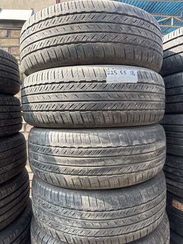 Шины: Шины 225 / 55 / R 18, Лето, Б/у, Комплект, Легковые, Япония, Bridgestone