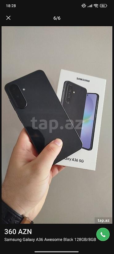 xiaomi mix fold 4: Samsung Galaxy A36 5G, 128 GB, rəng - Qara — 1