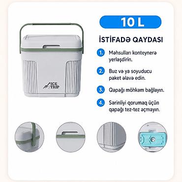 Холодильники для авто: №: 14970 Məhsulun adı: Termal mini soyuducu birqapılı ağ Brend: No — 2