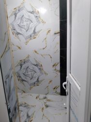 Kafel və metlax: Mərmər naxışlı keramika kafel/divar örtüyü – dekorativ vanna otağı və — 31