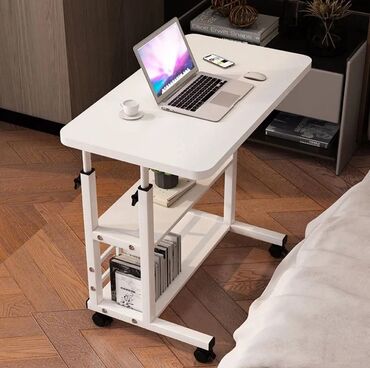 тумба на колесиках: Компьютерный стол, Новый, С полками