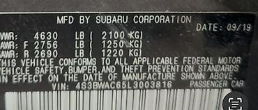 Subaru: Subaru Legacy: 2020 г., 2.5 л, Автомат, Бензин, Седан — 15