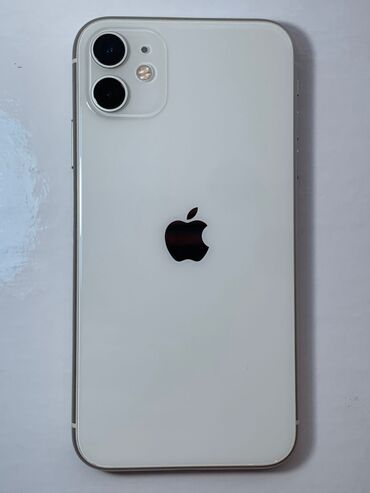 Apple iPhone: IPhone 11, Б/у, 128 ГБ, Белый, Чехол, 81 %