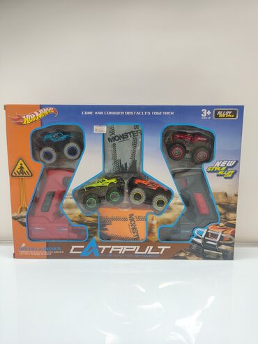 деревянные игрушки ручной работы: Игровой набор Catapult Monster Trucks (3+) Состав набора: - 4