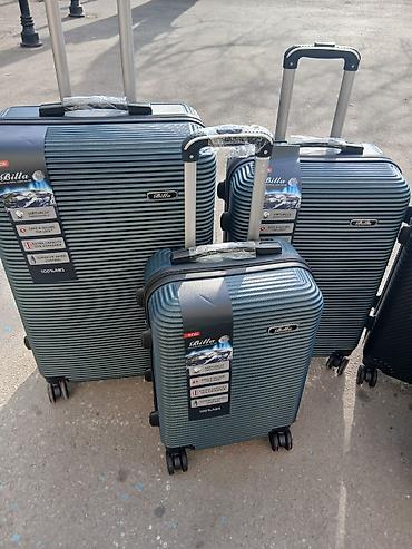 Çamadanlar: Sərnişin çamadan dəsti – Billa model - Ölçülər: 3’lük dəst (böyük — 23