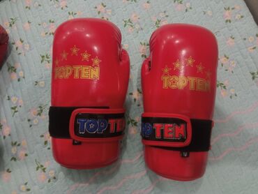 жгут спортивный цена: Перчатки для Тхэквондо Top Ten, красные - Бренд: Top Ten (логотип на