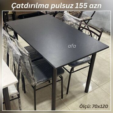 Masa və oturacaq dəstləri: Restoran, kafe, bağ, mətbəx və s üçün masa destleri Masa + 4 Stul 155