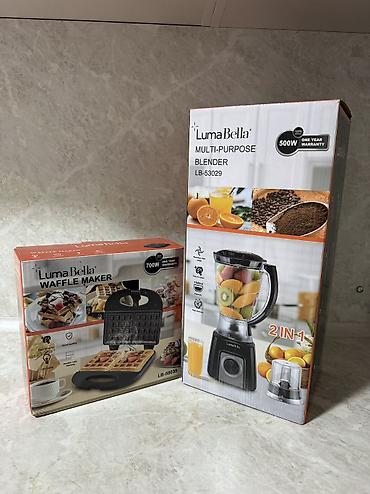 сму: Набор техники LumaBella для кухни: блендер 2‑в‑1 и вафельница — 1
