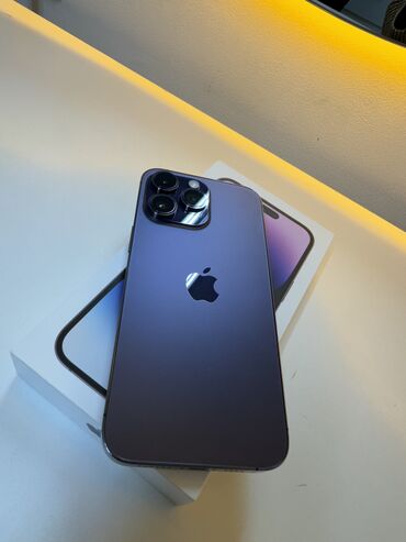 iphone 11 pro max цена в бишкеке: IPhone 14 Pro Max, Б/у, 1 ТБ, Deep Purple, Зарядное устройство, 85 %