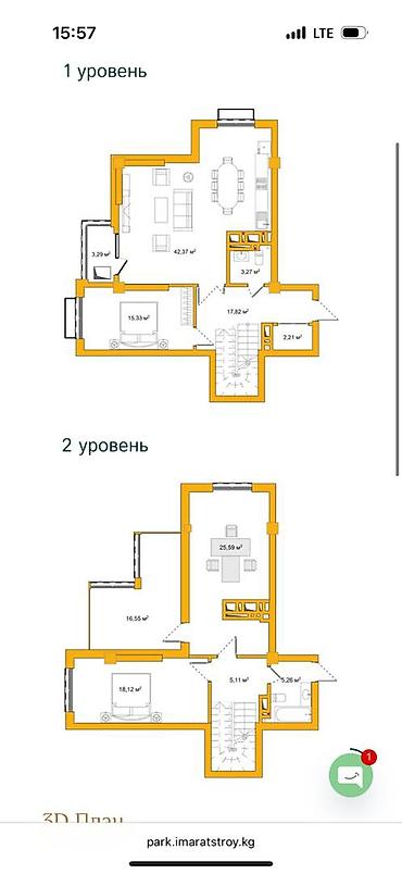 Продажа квартир: 5 и более комнат, 150 м², Южная Магистраль Элитка, Пентхаус этаж — 1