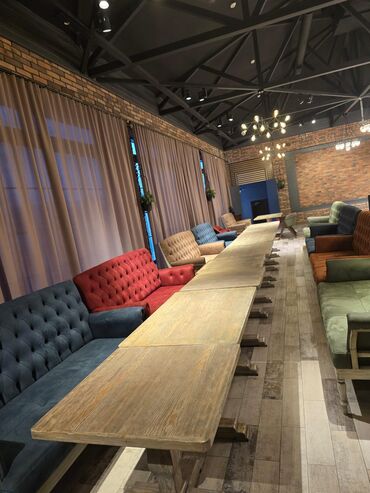 Sifarişlə restoran üçün masa və oturacaq dəstləri: Stullar ilə, Kvadrat masa, 2 nəfər — 10