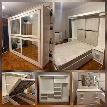 Другая мебель для дома: *880₼ YATAQ mebeli :-TƏCİLİ SATILIR*‼️ Baza var dolab 2.37*2.61 taxt