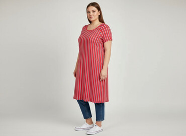 sukienka z marszczeniem na brzuchu plus size: Bonita, Sukienka damska, rozmiar XL