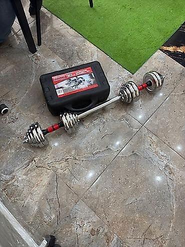 ştanq daşları: Məhsul: York Fitness 30 kq Chrome Dumbbell Set - Xrom örtüklü dəmir — 5