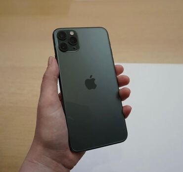 Apple iPhone: IPhone 11 Pro, 64 GB, Matte Midnight Green, Simsiz şarj, Face ID, Sənədlərlə