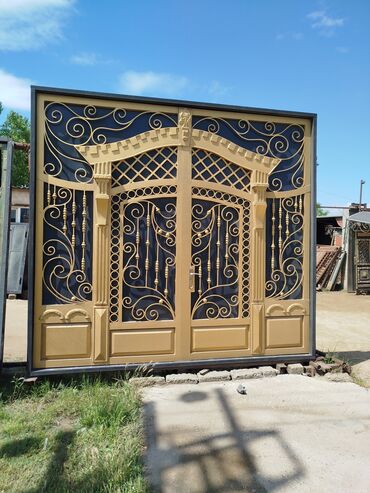 Həyət darvazaları: Müxtəlif üslubda və rənglərdə hazırlanmış metal qapılar təklif olunur — 22