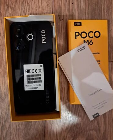 телефон fly ds169: Poco M6, 256 GB, rəng - Qara, Barmaq izi, Face ID