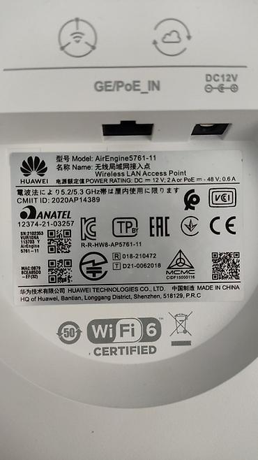 xiaomi redmi note 8 satilir: Huawei AirEngine 5761-11 Wi‑Fi 6 daxili Access Point - Model — 3